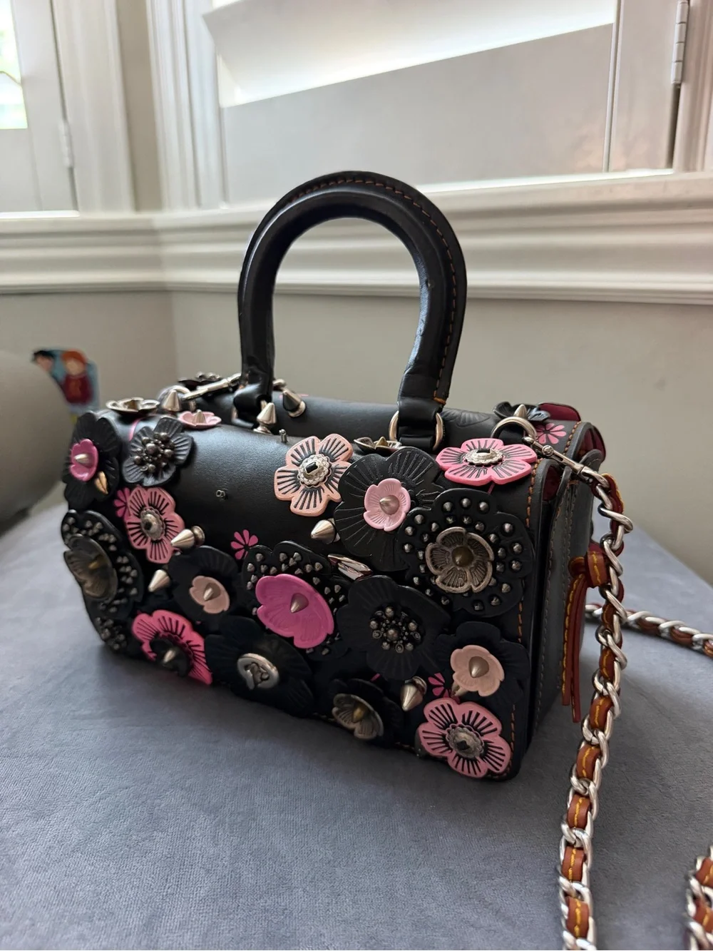 STUNNING & ULTRA-RARE Coach 1941 Tea Rose Double Dinky Satchel